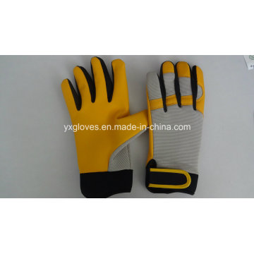 Guantes de seguridad para guantes-guante de mano-guante de trabajo de protección-guante de cuero-guante de cuero de vaca